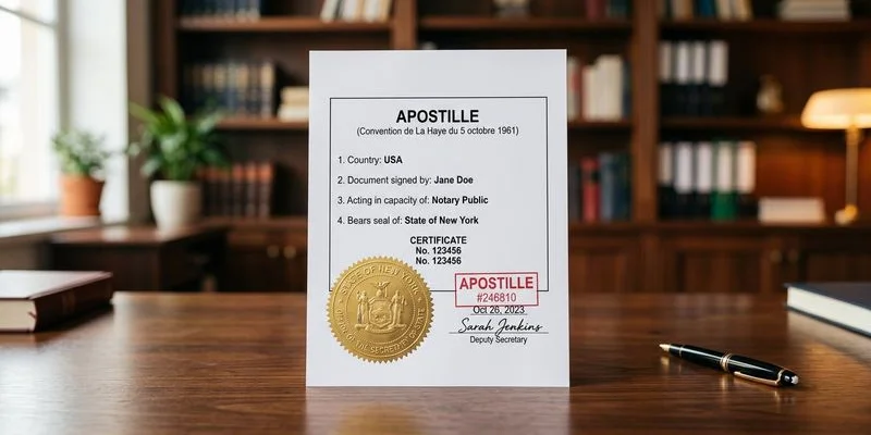 Apostilled documents ready for international use