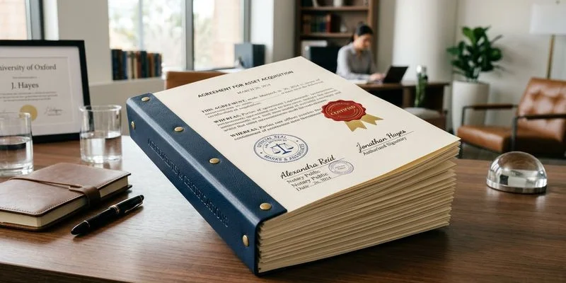 Authorized representative examining employment documents for I-9 verification