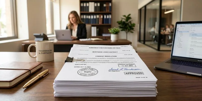 Completed estate plan folder with all essential documents organized