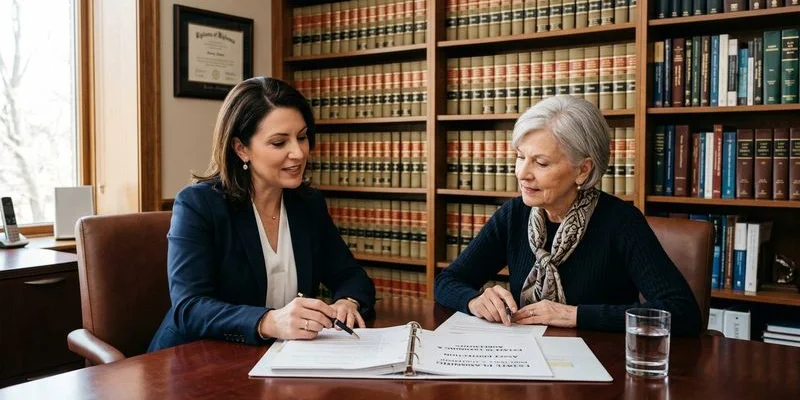 Completed estate planning documents including power of attorney and advance directive