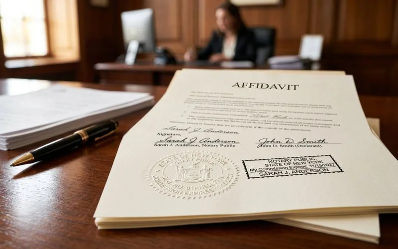 Secure digital notary seal and electronic signature being applied to document during remote online notarization session